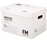 File Master 387 x 284 x 250mm White Archive Box Standard Strength