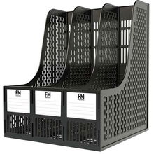 view File Master 3 Grid Document Holder Magazine File - Black