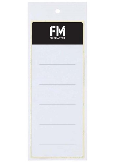 File Master 65 x 174mm Lever Arch Spine Label White - 10 Pack