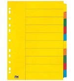 File Master A4 Cardboard Indices Coloured - 10 Tab