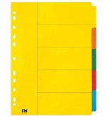 File Master A4 Cardboard Indices Coloured - 5 Tab