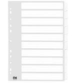 File Master A4 Cardboard Indices White - 10 Tab