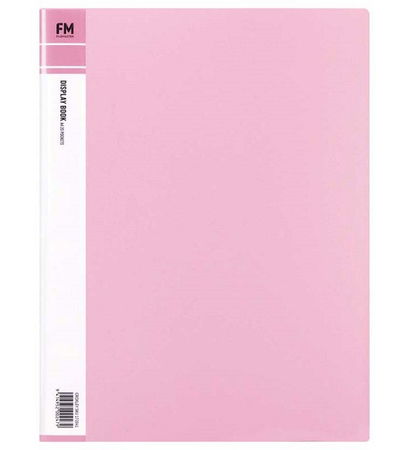 File Master A4 Display Book Piglet Pink - 20 Pocket
