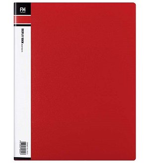 File Master A4 Display Book Red - 20 Pocket
