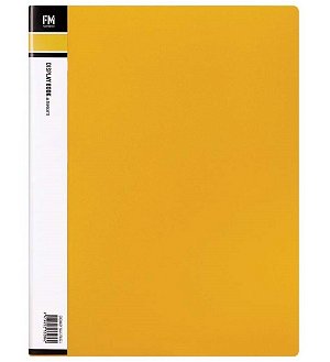 File Master A4 Display Book Yellow - 20 Pocket