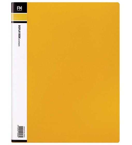 File Master A4 Display Book Yellow - 20 Pocket