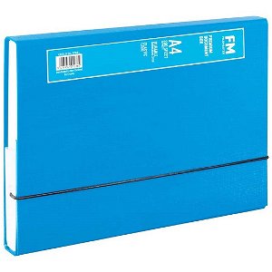 File Master A4 Premium Document Box Elastic Close - Ice Blue