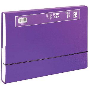 File Master A4 Premium Document Box Elastic Close - Passion Purple