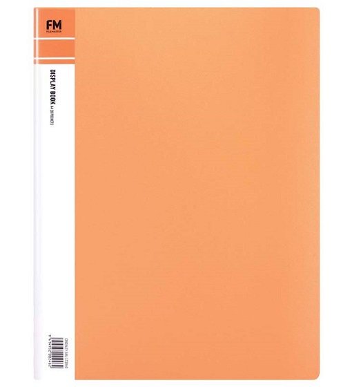 File Master A4 Pastel Display Book Sunset Orange - 20 Pocket