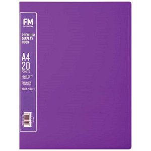 File Master A4 Premium Display Book Passion Purple - 20 Pocket