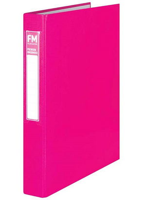 File Master A4 Premium Ring Binder - Shocking Pink