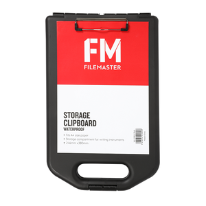 File Master A4 Weatherproof Storage Clipboard - Black