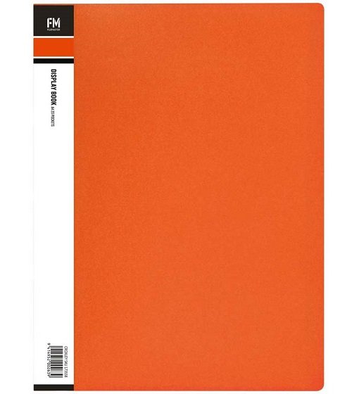 File Master A4 Vivid Display Book Burnt Orange - 20 Pocket