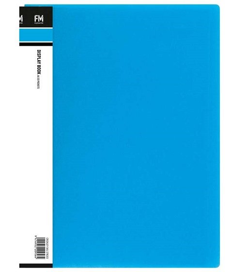 File Master A4 Vivid Display Book Ice Blue - 20 Pocket