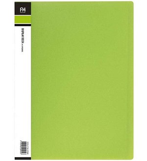 File Master A4 Vivid Display Book Lime Green - 20 Pocket