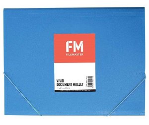 File Master A4 Vivid Document Wallet - Ice Blue
