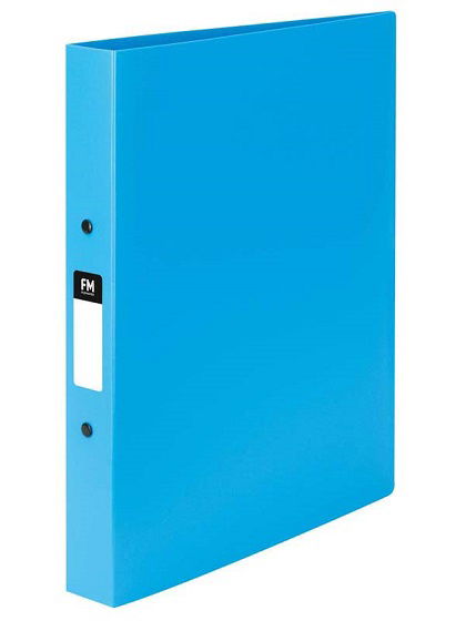 File Master A4 2/25 Vivid Polypropylene Ring Binder - Ice Blue