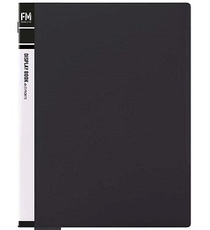 File Master A5 Display Book Black - 20 Pocket