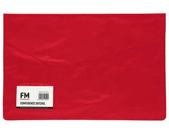 File Master Foolscap Conference Satchel - Red