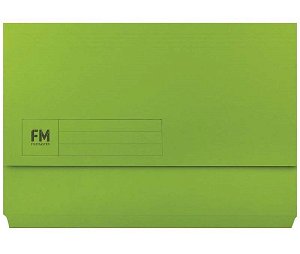 File Master Foolscap Document Wallet - Green