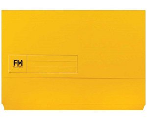 File Master Foolscap Document Wallet - Yellow