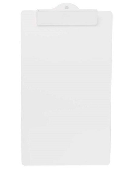 File Master Foolscap Plastic Clipboard - White
