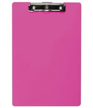 view File Master Foolscap Transparent Plastic Clipboard - Neon Pink