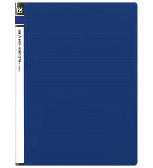 File Master Insert Cover Display Book Blue - 20 Pocket