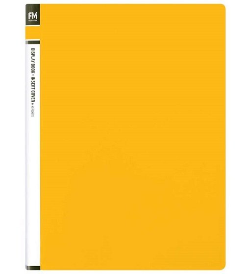 File Master Insert Cover Display Book Yellow - 20 Pocket