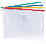 File Master PVC B4 Data Wallet with Zip - Clear
