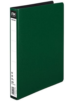 File Master A4 Trunkboard 2/26 Ring Binder Green