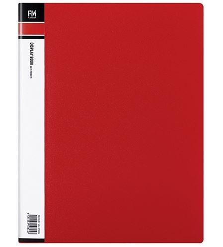 File Master 40 Pocket A4 Display Book - Red