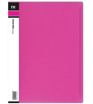 File Master 40 Pocket A4 Vivid Display Book - Pink