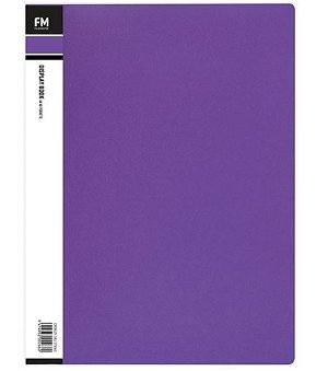 File Master 40 Pocket A4 Vivid Display Book - Purple