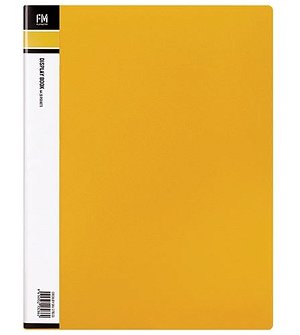 File Master 40 Pocket A4 Display Book - Yellow