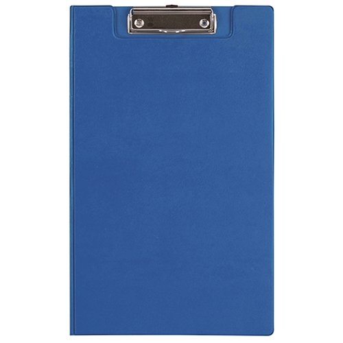 File Master PVC Foolscap Clipboard with Flap - Blue
