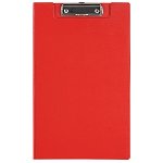 File Master PVC Foolscap Clipboard with Flap - Red