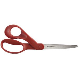 Fiskars 8 Inch Left Handed Scissors - Red
