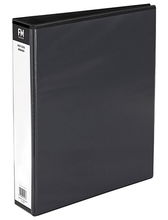 view File Master A4 PVC Insert Cover 2/26 Ring Binder Black