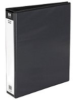 File Master A4 PVC Insert Cover 3/26 Ring Binder Black
