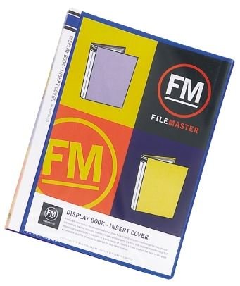 File Master 40 Pocket A4 Display Book with Insert Cover - Blue