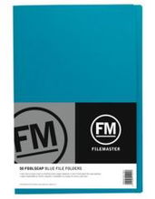 view File Master Manila Folders Foolscap Blue 50 Pack