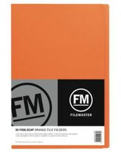 view File Master Manila Folders Foolscap Orange 50 Pack