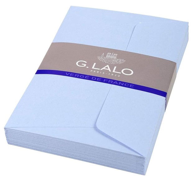 G Lalo Blue C6 Verge de France Envelope - 25 Pack