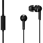 Genius HS-M300 3.5mm In-Ear Wired Stereo Earphones with In-line Mic - Black