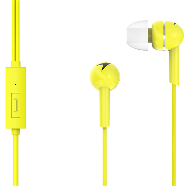 Genius HS-M300 3.5mm In-Ear Wired Stereo Earphones with In-line Mic - Yellow