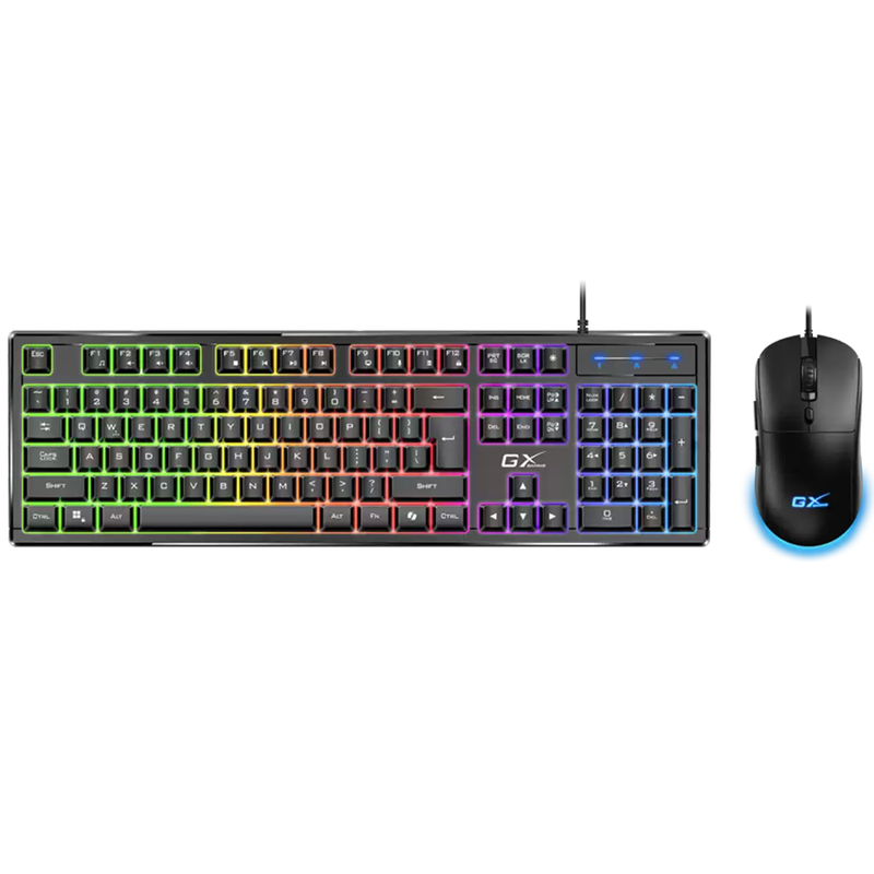 Genius Scorpion KM-GX6 RGB USB Wired Gaming Keyboard and Mouse Combo - Black