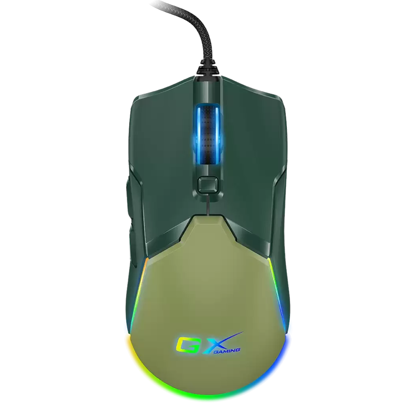 Genius Scorpion M700 RGB USB Optical Wired Gaming Mouse - Army Green