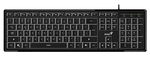 Genius Slimstar 820 llluminated USB-A Wired Slim Keyboard with Copilot Key - Black