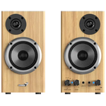Genius SP-HF520BT Bluetooth Wooden Stereo Speakers - Pine Wood